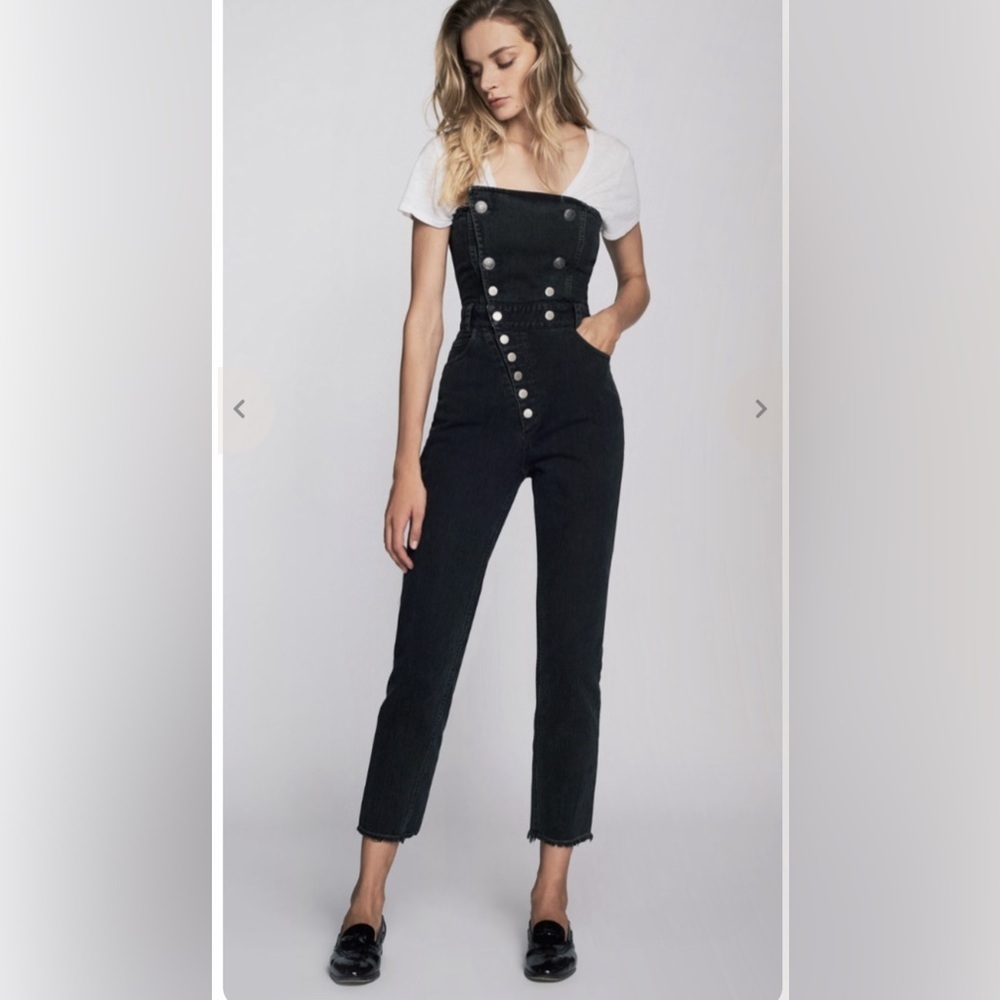 Black Button-Front Jumpsuit
